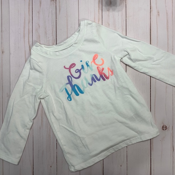 Cat & Jack Other - Cat & Jack White Graphic Gratitude t-shirt 18 months Give Thanks Thankful